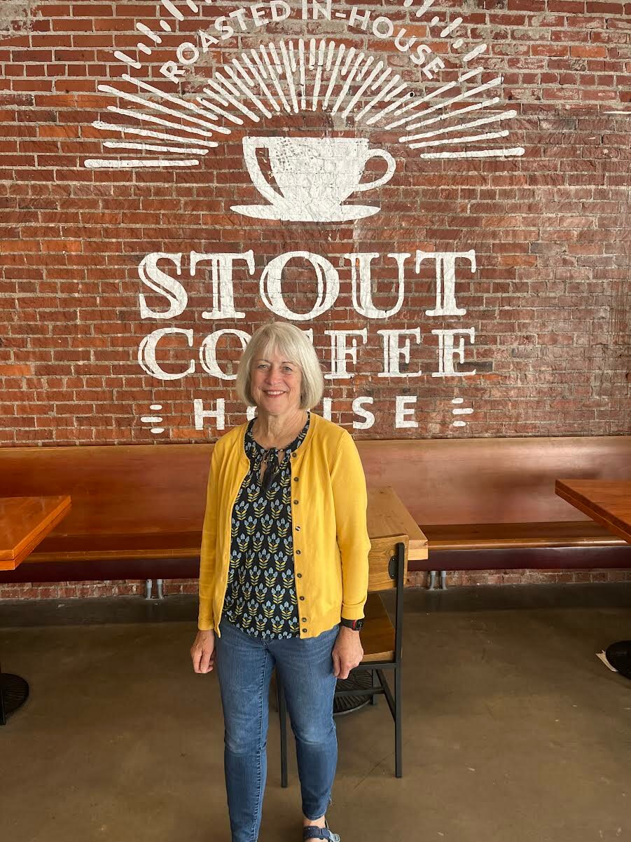 Ann Stout is pictured at Stout Coffee House in Chehalis on Thursday.